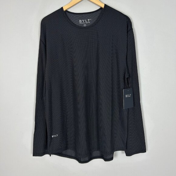 NEW Bylt Pulse Long Sleeve Drop Cut T-Shirt Black Size XXL Men's - Picture 2 of 6